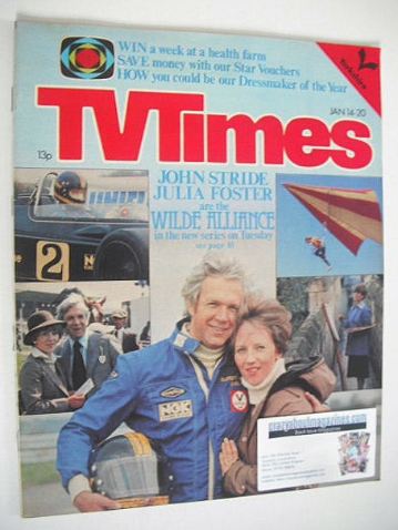 TV Times magazine - John Stride and Julia Foster cover (14-20 January 1978)