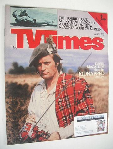 TV Times magazine - David McCallum cover (7-13 April 1979)