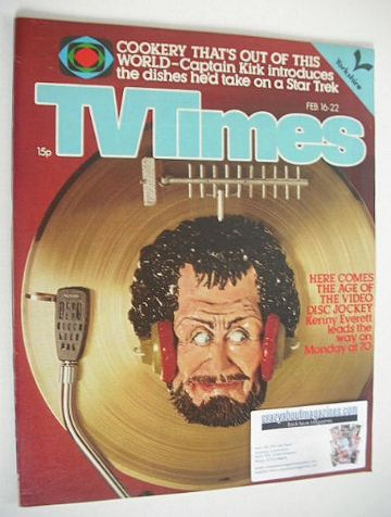 TV Times magazine - Kenny Everett cover (16-22 February 1980)