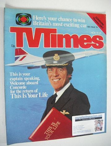 TV Times magazine - Eamonn Andrews cover (19-25 November 1977)