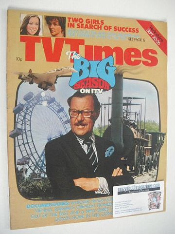 TV Times magazine - Alan Whicker cover (20-26 September 1975)