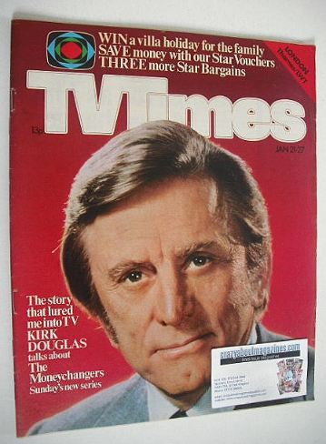 TV Times magazine - Kirk Douglas cover (21-27 January 1978)