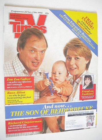 TV Times magazine - Barbara Flynn and James Bolam cover (26 November - 2 December 1988)