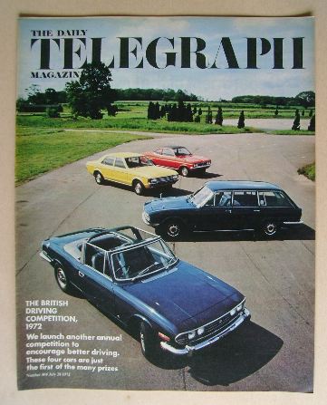 The Daily Telegraph magazine - Motor Car cover (28 July 1972)