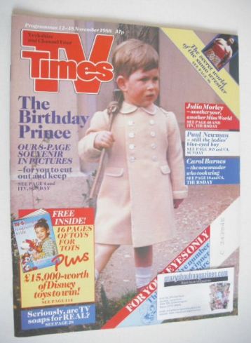 TV Times magazine - Prince Charles cover (12-18 November 1988)