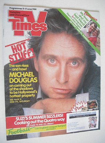 TV Times magazine - Michael Douglas cover (11-17 June 1988)