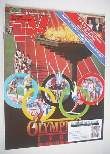 TV Times magazine - Olympics cover (17-23 September 1988)