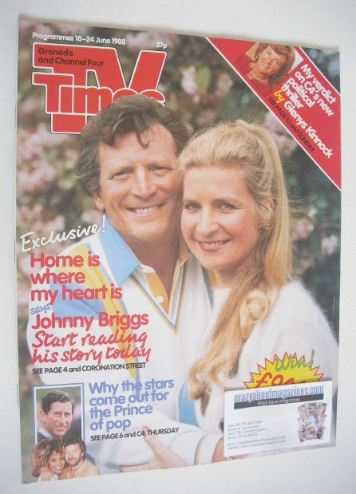 TV Times magazine - Johnny Briggs cover (18-24 June 1988)
