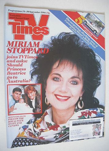 TV Times magazine - Miriam Stoppard cover (24-30 September 1988)