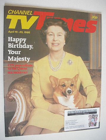 CTV Times magazine - 19-25 April 1986 - Queen Elizabeth II cover