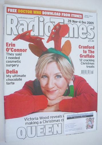 Radio Times magazine - Victoria Wood cover (28 November - 4 December 2009)
