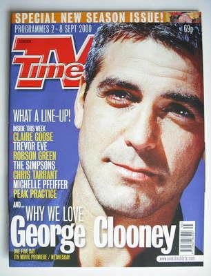 TV Times magazine - George Clooney cover (2-8 September 2000)