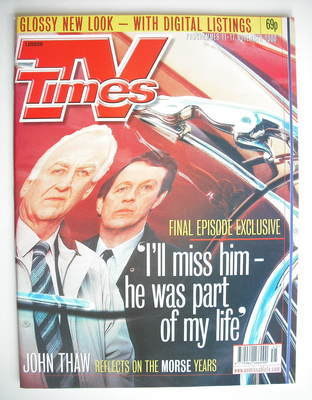 TV Times magazine - John Thaw and Kevin Whately cover (11-17 November 2000)