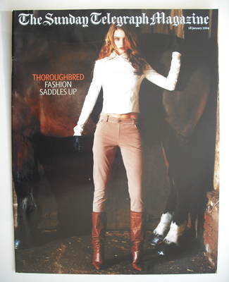 The Sunday Telegraph magazine - Thoroughbred Fashion cover (18 January 2004)