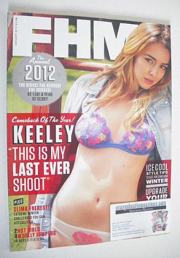 FHM magazine - Keeley Hazell cover (January 2013)