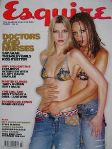 Esquire magazine - Lisa Faulkner and Angela Griffin cover (March 1999)