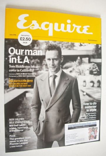 Esquire magazine - Tom Hiddleston cover (June 2016)