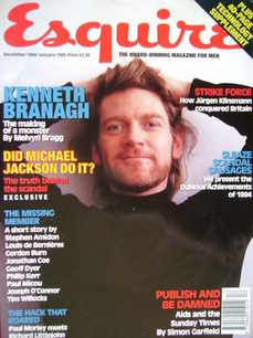 Esquire magazine - Kenneth Branagh cover (December 1994/January 1995)