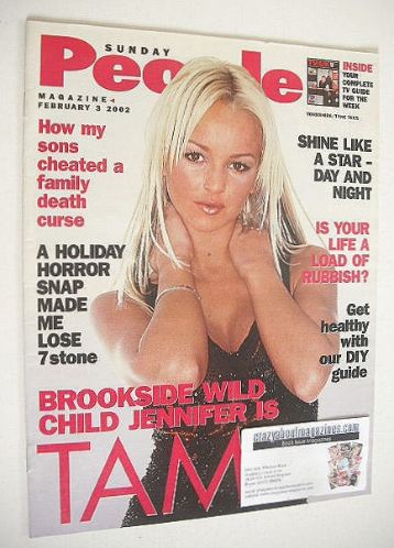 <!--2002-02-03-->Sunday People magazine - 3 February 2002 - Jennifer Elliso