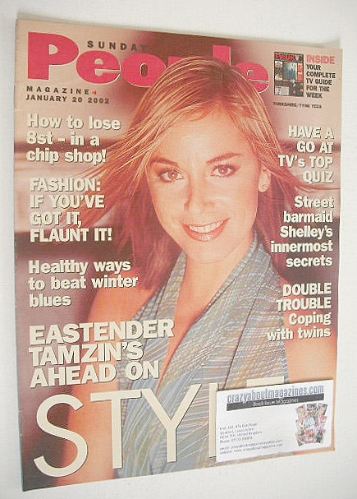 <!--2002-01-20-->Sunday People magazine - 20 January 2002 - Tamzin Outhwait