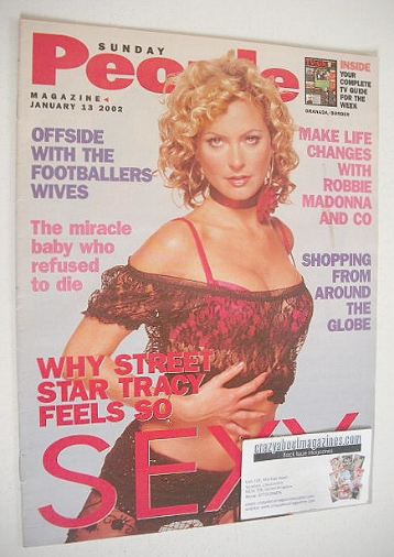 <!--2002-01-13-->Sunday People magazine - 13 January 2002 - Tracy Shaw cove