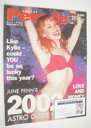 <!--2001-12-30-->Sunday People magazine - 30 December 2001 - Kylie Minogue 