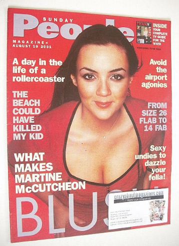 <!--2001-08-19-->Sunday People magazine - 19 August 2001 - Martine McCutche