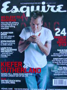 Esquire magazine - Kiefer Sutherland cover (April 2003)