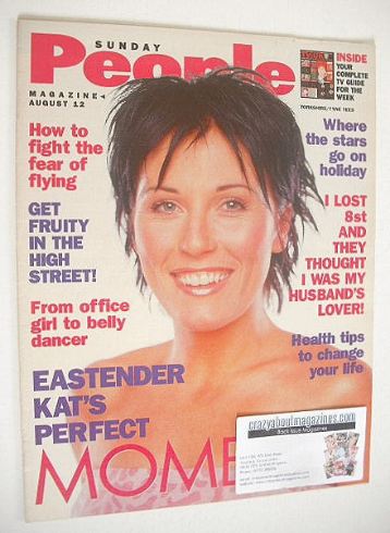 <!--2001-08-12-->Sunday People magazine - 12 August 2001 - Jessie Wallace c
