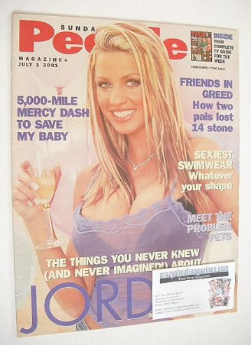 <!--2001-07-01-->Sunday People magazine - 1 July 2001 - Katie Price cover