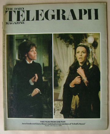 The Daily Telegraph magazine - Jane Fonda / Claire Bloom cover (2 March 1973)