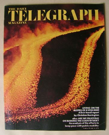 The Daily Telegraph magazine - Volcano cover (16 July 1971)