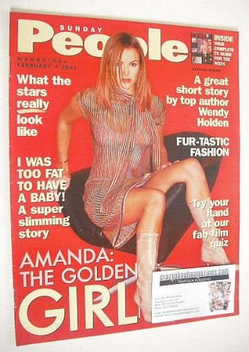 <!--2001-02-04-->Sunday People magazine - 4 February 2001 - Amanda Holden c
