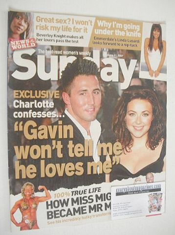 Sunday magazine - 11 February 2007 - Gavin Henson and Charlotte Church cover