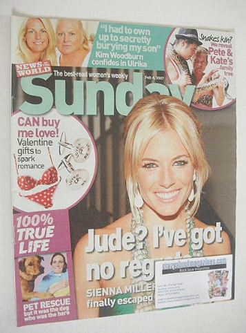 Sunday magazine - 4 February 2007 - Sienna Miller cover