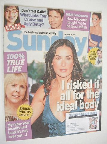 Sunday magazine - 28 January 2007 - Demi Moore cover