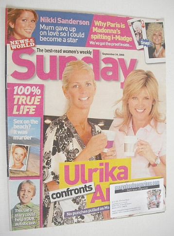 Sunday magazine - 24 September 2006 - Ulrika and Anthea cover