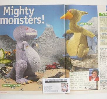 Mighty Monsters to knit (designed by Alan Dart)