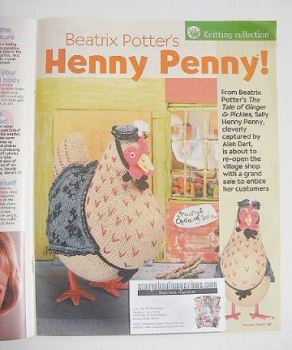 Beatrix Potter Henny Penny toy knitting pattern (designed by Alan Dart)