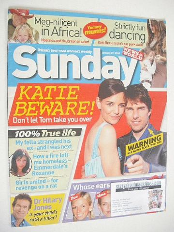 Sunday magazine - 22 January 2006 - Katie Holmes and Tom Cruise cover