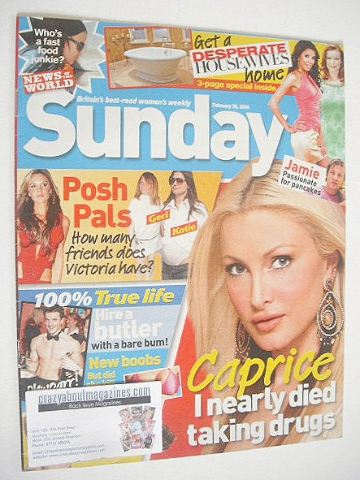 Sunday magazine - 26 February 2006 - Caprice cover