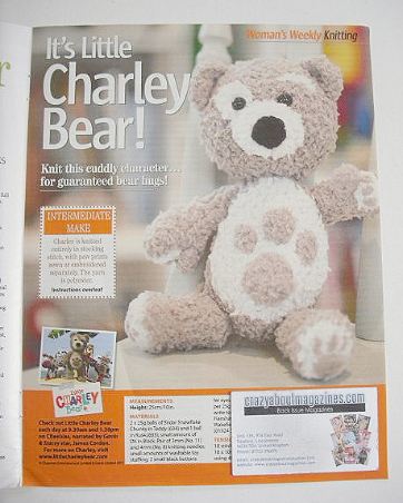 Little Charley Bear toy knitting pattern
