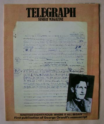 The Sunday Telegraph magazine - George Orwell's Manuscript cover (10 June 1984)