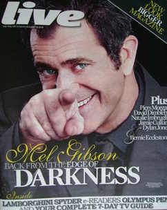 Live magazine - Mel Gibson cover (10 January 2010)