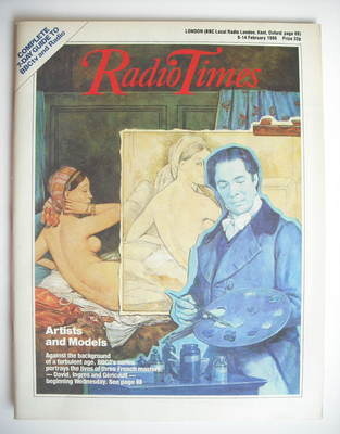 Radio Times magazine - Artists and Models cover (8-14 February 1986)