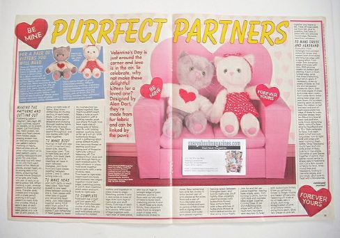 Purrfect Partners Kittens sewing pattern (designed by Alan Dart)