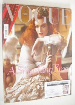 Vogue Italia magazine - April 2007 - Karen Elson cover