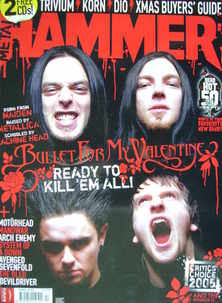 <!--2005-12-->Metal Hammer magazine - Bullet For My Valentine cover (Xmas 2