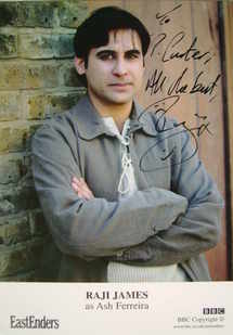 Raji James autograph (ex EastEnders actor)