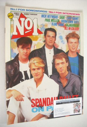 <!--1984-06-02-->No 1 Magazine - Spandau Ballet cover (2 June 1984)